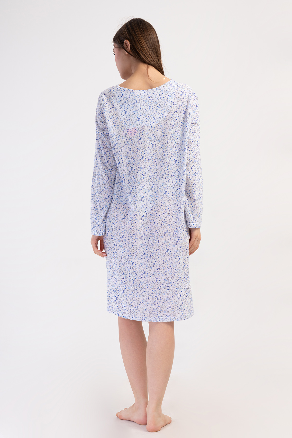 Woman Cotton Mela Grandma Nightgown Woman Cotton Mela Grandma Nightgown