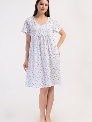 Woman Cotton Poca Grandma Nightgown Woman Cotton Poca Grandma Nightgown