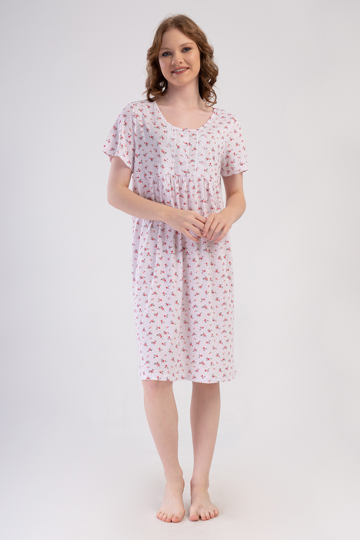 Woman Cotton Poca Grandma Nightgown Woman Cotton Poca Grandma Nightgown