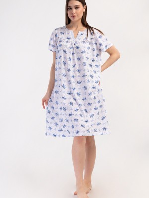 Woman Cotton Pavin Grandma Nightgown Woman Cotton Pavin Grandma Nightgown