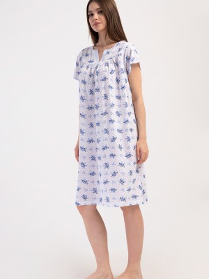 Woman Cotton Pavin Grandma Nightgown Woman Cotton Pavin Grandma Nightgown