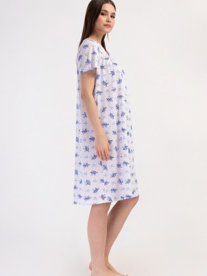 Woman Cotton Pavin Grandma Nightgown Woman Cotton Pavin Grandma Nightgown