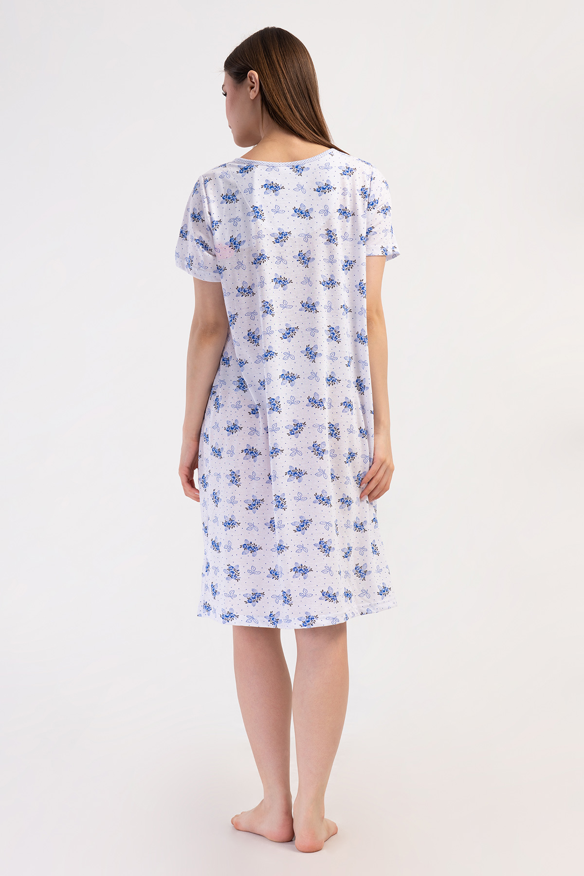 Woman Cotton Pavin Grandma Nightgown Woman Cotton Pavin Grandma Nightgown