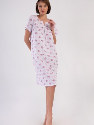 Woman Cotton Pavin Grandma Nightgown Woman Cotton Pavin Grandma Nightgown
