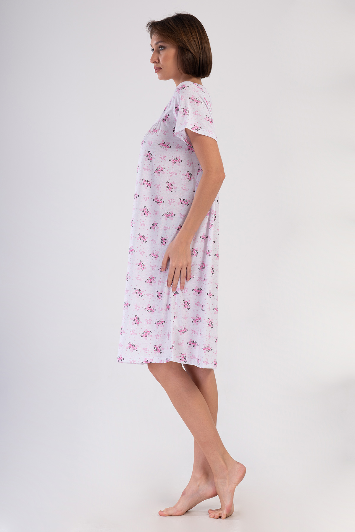 Woman Cotton Pavin Grandma Nightgown Woman Cotton Pavin Grandma Nightgown