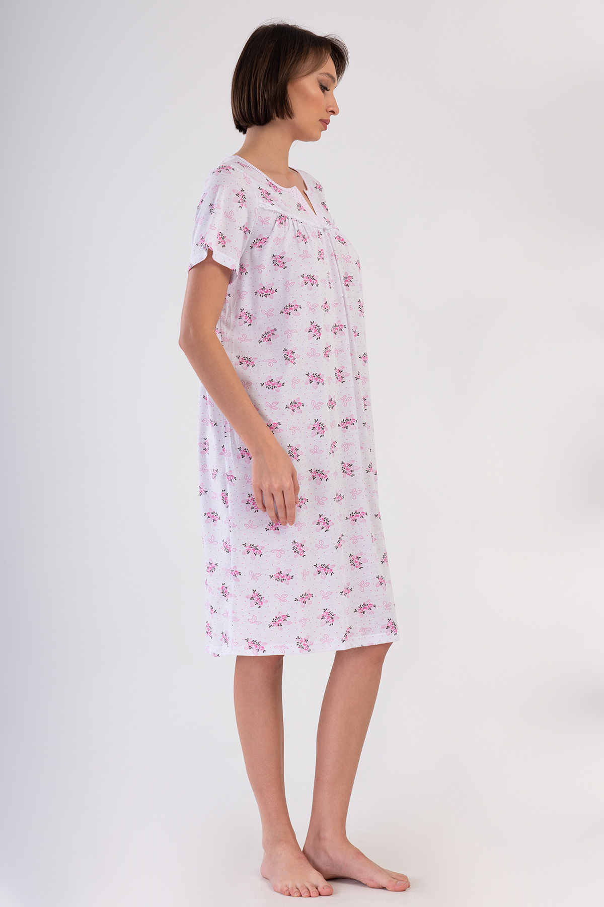Woman Cotton Pavin Grandma Nightgown Woman Cotton Pavin Grandma Nightgown