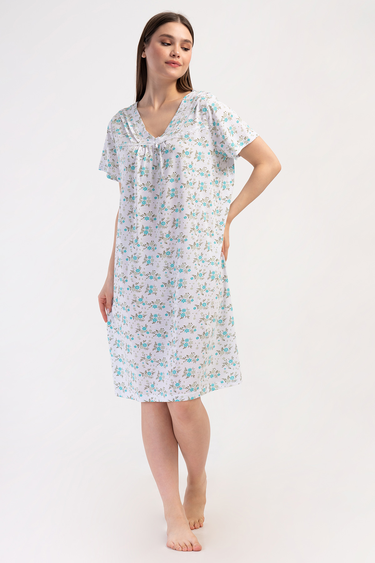 Woman Cotton Anna Grandma Nightgown Woman Cotton Anna Grandma Nightgown