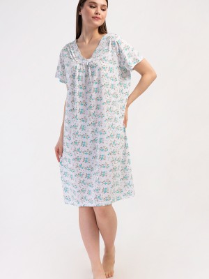 Woman Cotton Anna Grandma Nightgown Woman Cotton Anna Grandma Nightgown