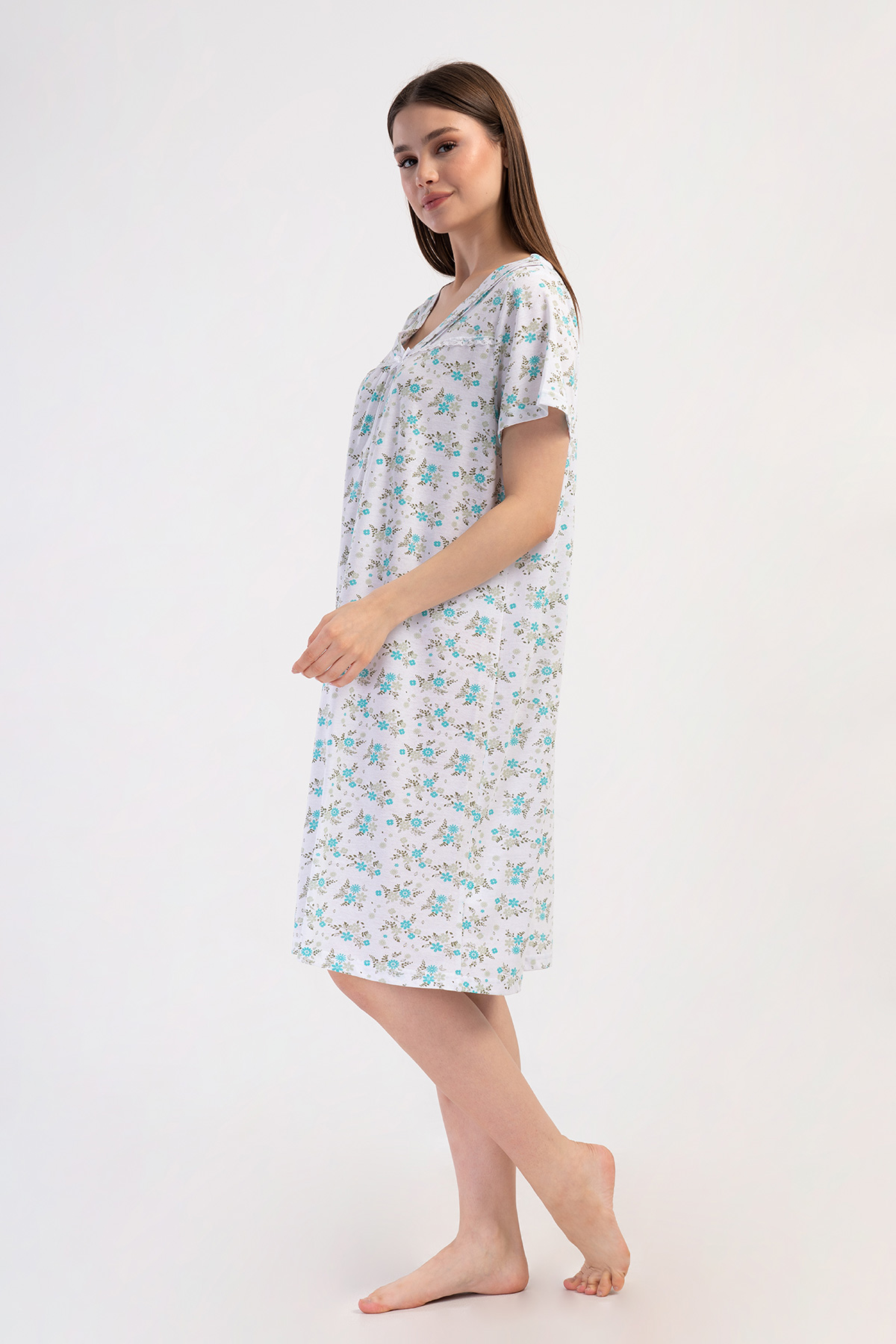 Woman Cotton Anna Grandma Nightgown Woman Cotton Anna Grandma Nightgown