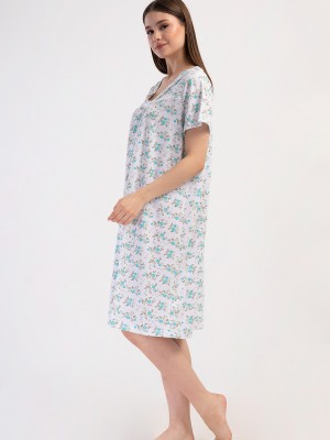 Woman Cotton Anna Grandma Nightgown Woman Cotton Anna Grandma Nightgown