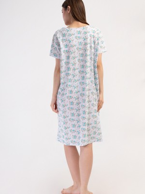 Woman Cotton Anna Grandma Nightgown Woman Cotton Anna Grandma Nightgown