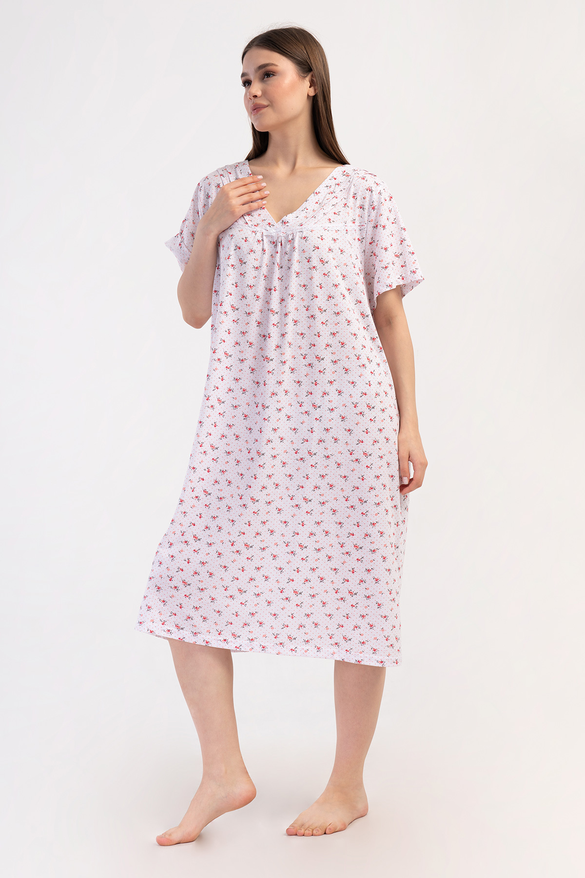 Woman Cotton Big Size Aore Grandma Nightgown Woman Cotton Big Size Aore Grandma Nightgown