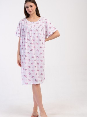 Woman Cotton Big Size Sayen Grandma Nightgown Woman Cotton Big Size Sayen Grandma Nightgown