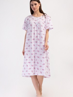 Woman Cotton Big Size Sayen Grandma Nightgown Woman Cotton Big Size Sayen Grandma Nightgown