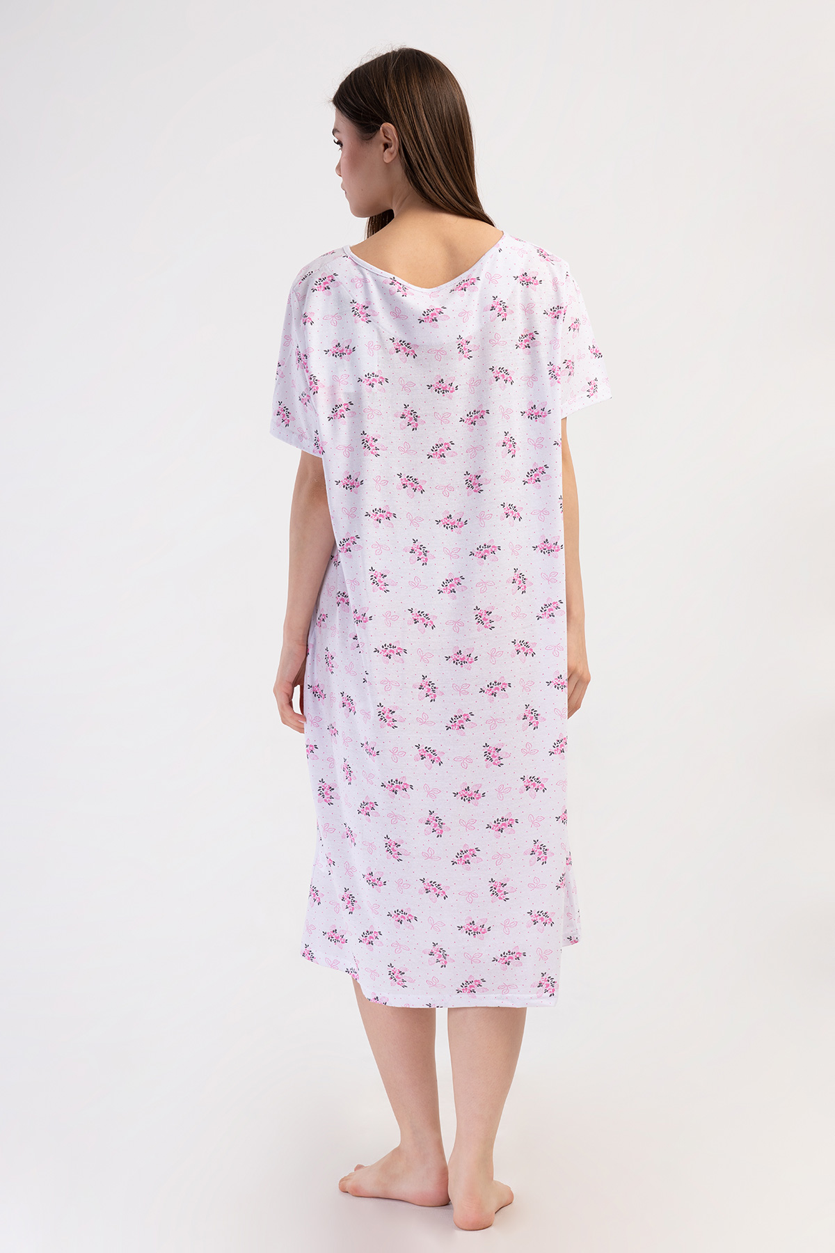 Woman Cotton Big Size Sayen Grandma Nightgown Woman Cotton Big Size Sayen Grandma Nightgown