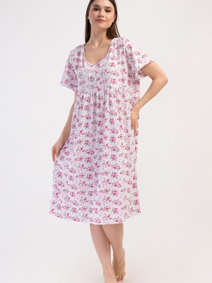 Woman Cotton Big Size Noyes Grandma Nightgown Woman Cotton Big Size Noyes Grandma Nightgown