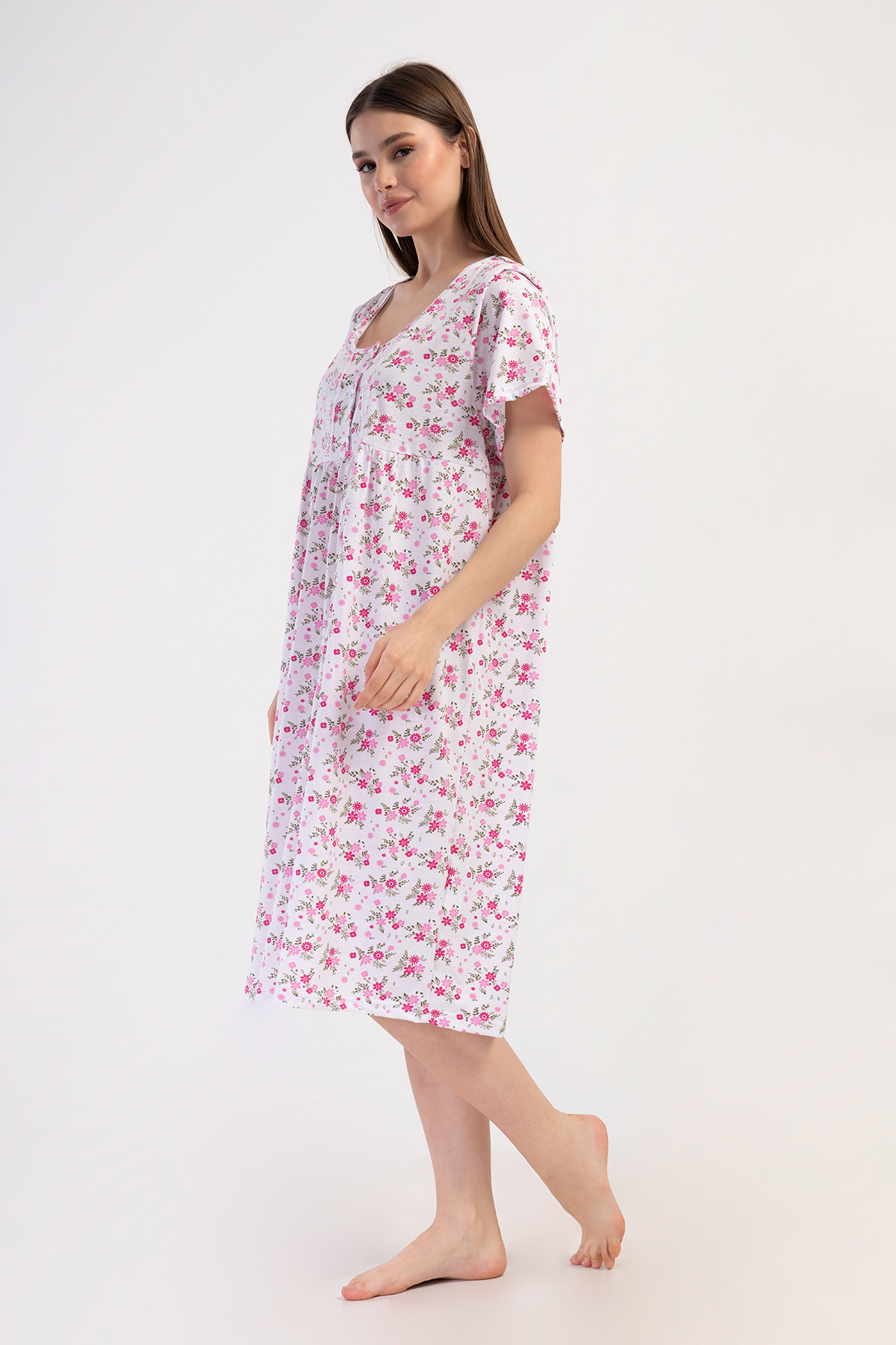 Woman Cotton Big Size Noyes Grandma Nightgown Woman Cotton Big Size Noyes Grandma Nightgown