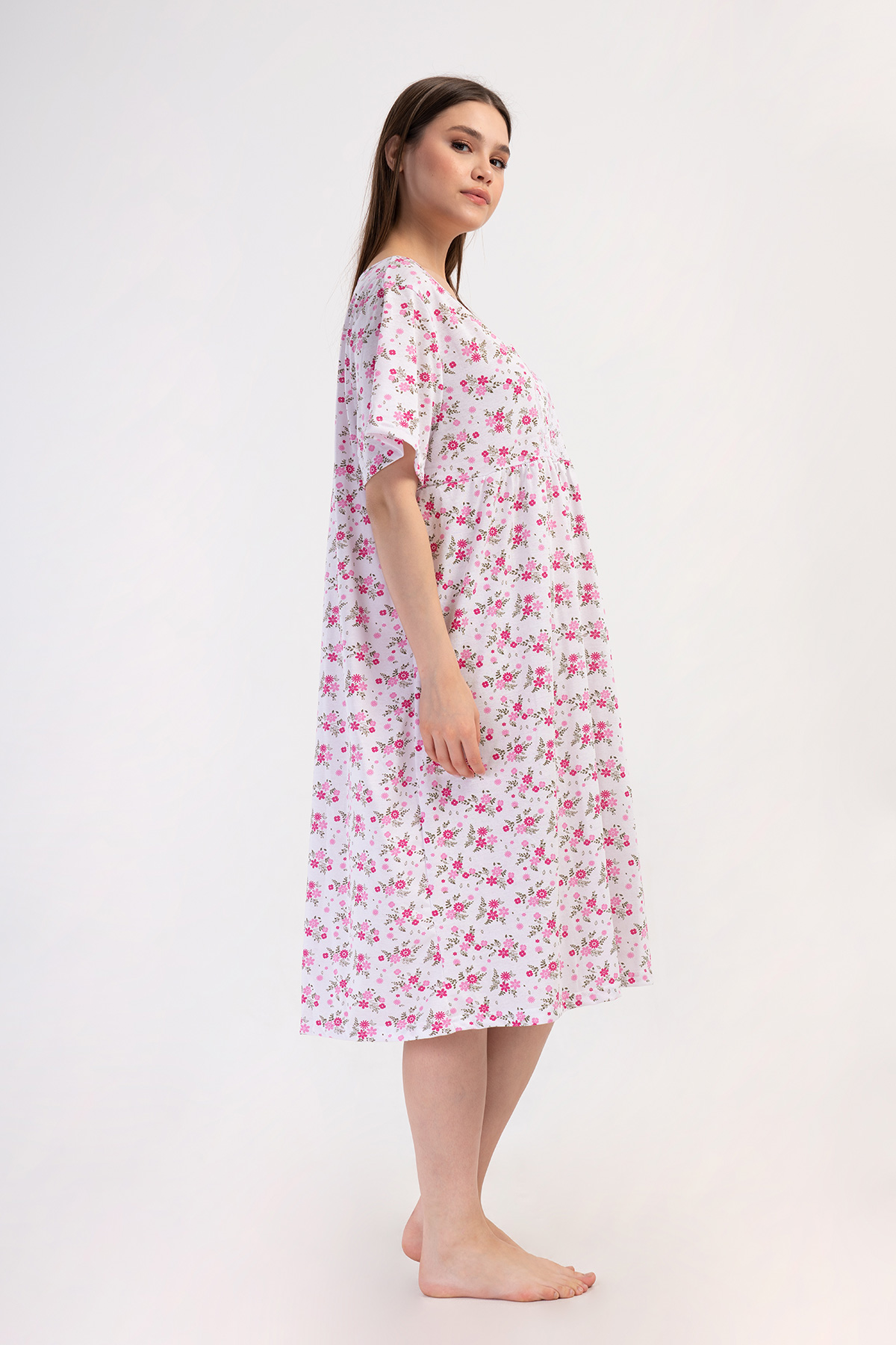 Woman Cotton Big Size Noyes Grandma Nightgown Woman Cotton Big Size Noyes Grandma Nightgown