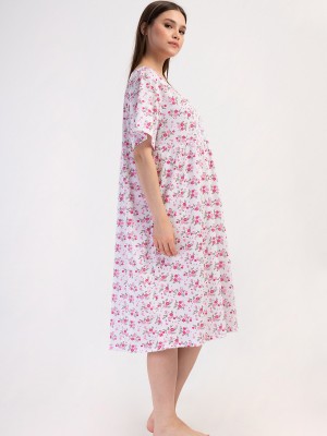 Woman Cotton Big Size Noyes Grandma Nightgown Woman Cotton Big Size Noyes Grandma Nightgown
