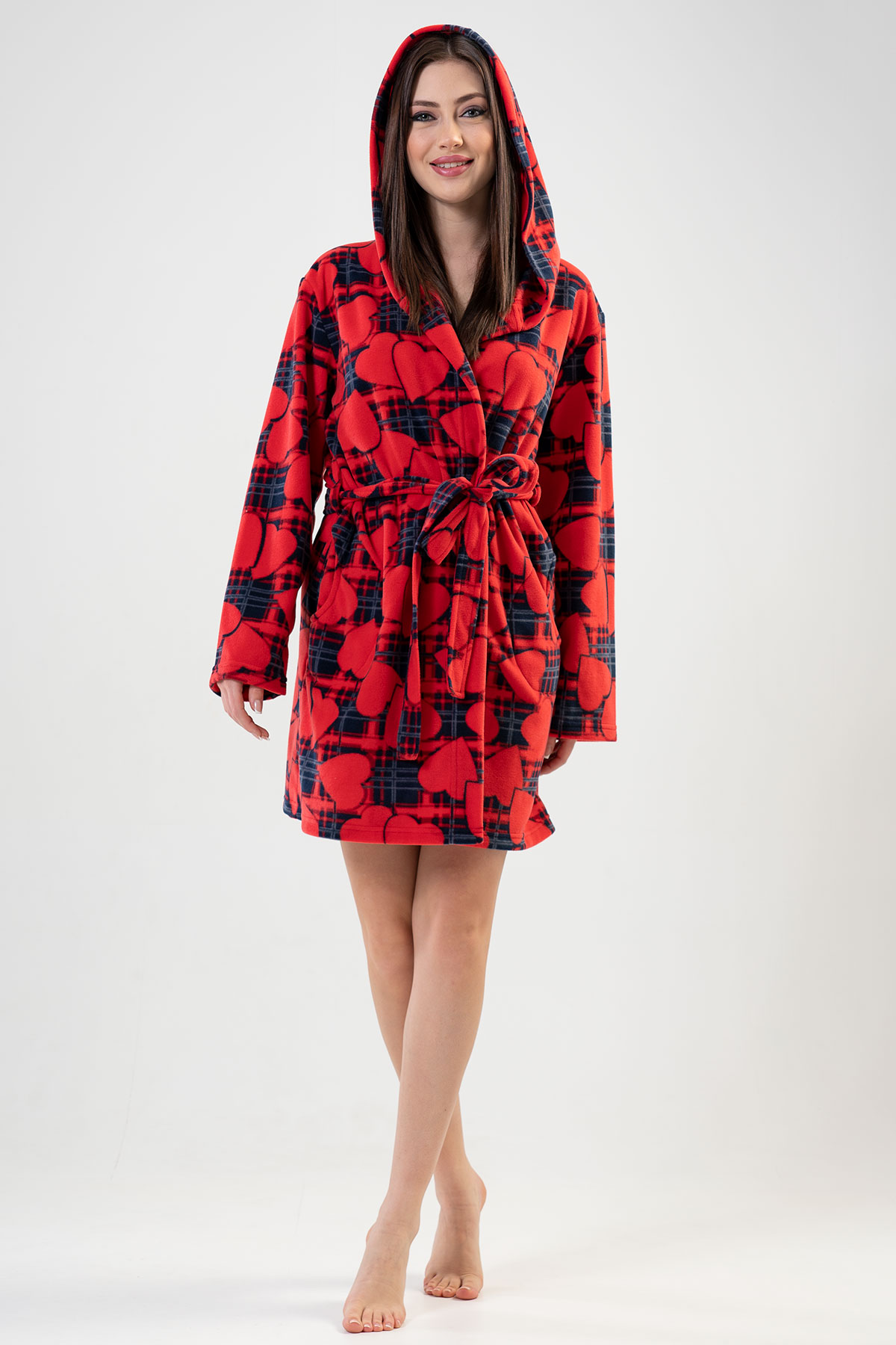 Woman Red Love Dressing Gown Woman Red Love Dressing Gown