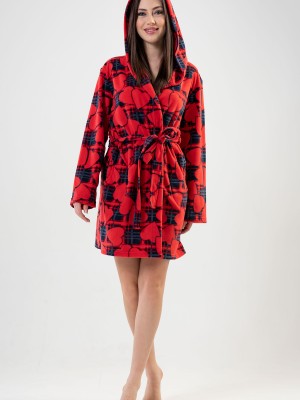 Woman Red Love Dressing Gown Woman Red Love Dressing Gown