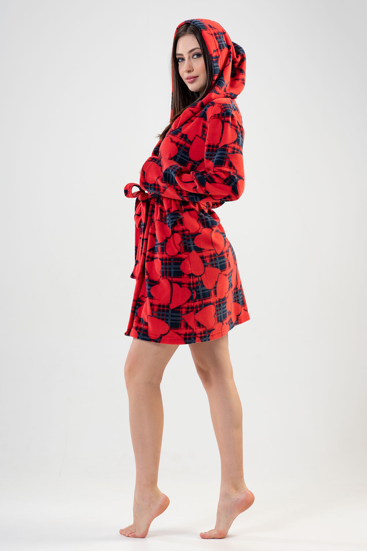 Woman Red Love Dressing Gown Woman Red Love Dressing Gown