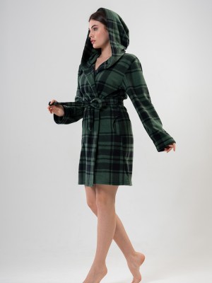 Woman Black and Khaki Dressing Gown Woman Black and Khaki Dressing Gown
