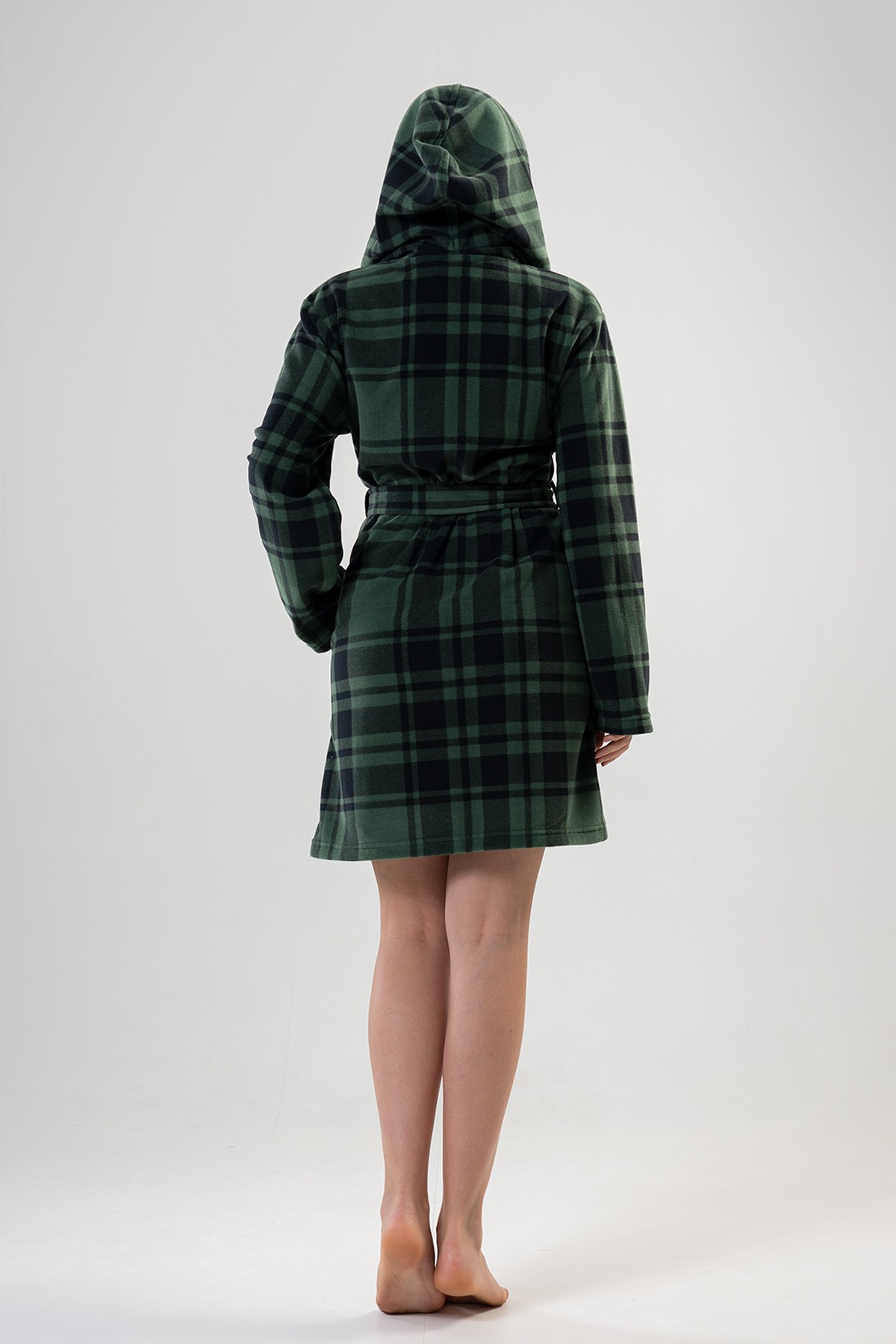 Woman Black and Khaki Dressing Gown Woman Black and Khaki Dressing Gown