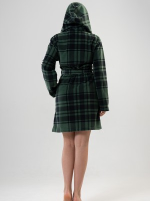 Woman Black and Khaki Dressing Gown Woman Black and Khaki Dressing Gown