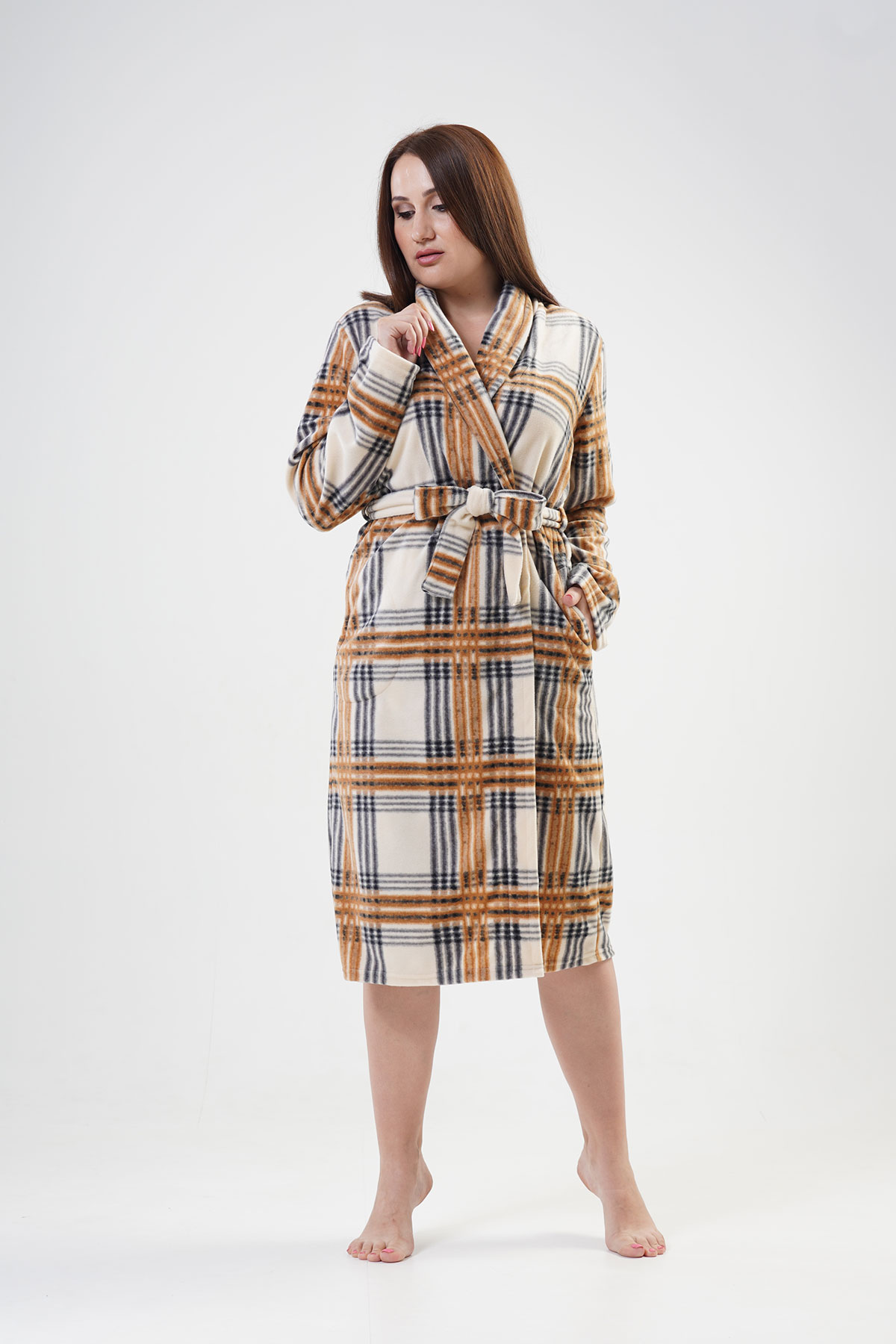 Woman Brown Dressing Gown Woman Brown Dressing Gown