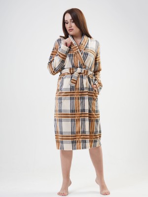 Woman Brown Dressing Gown Woman Brown Dressing Gown