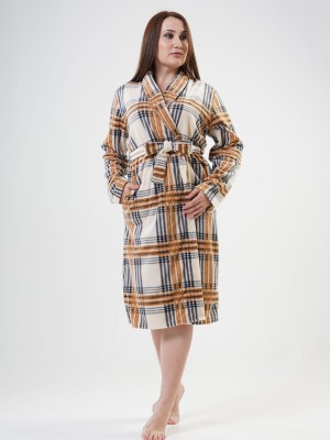 Woman Brown Dressing Gown Woman Brown Dressing Gown