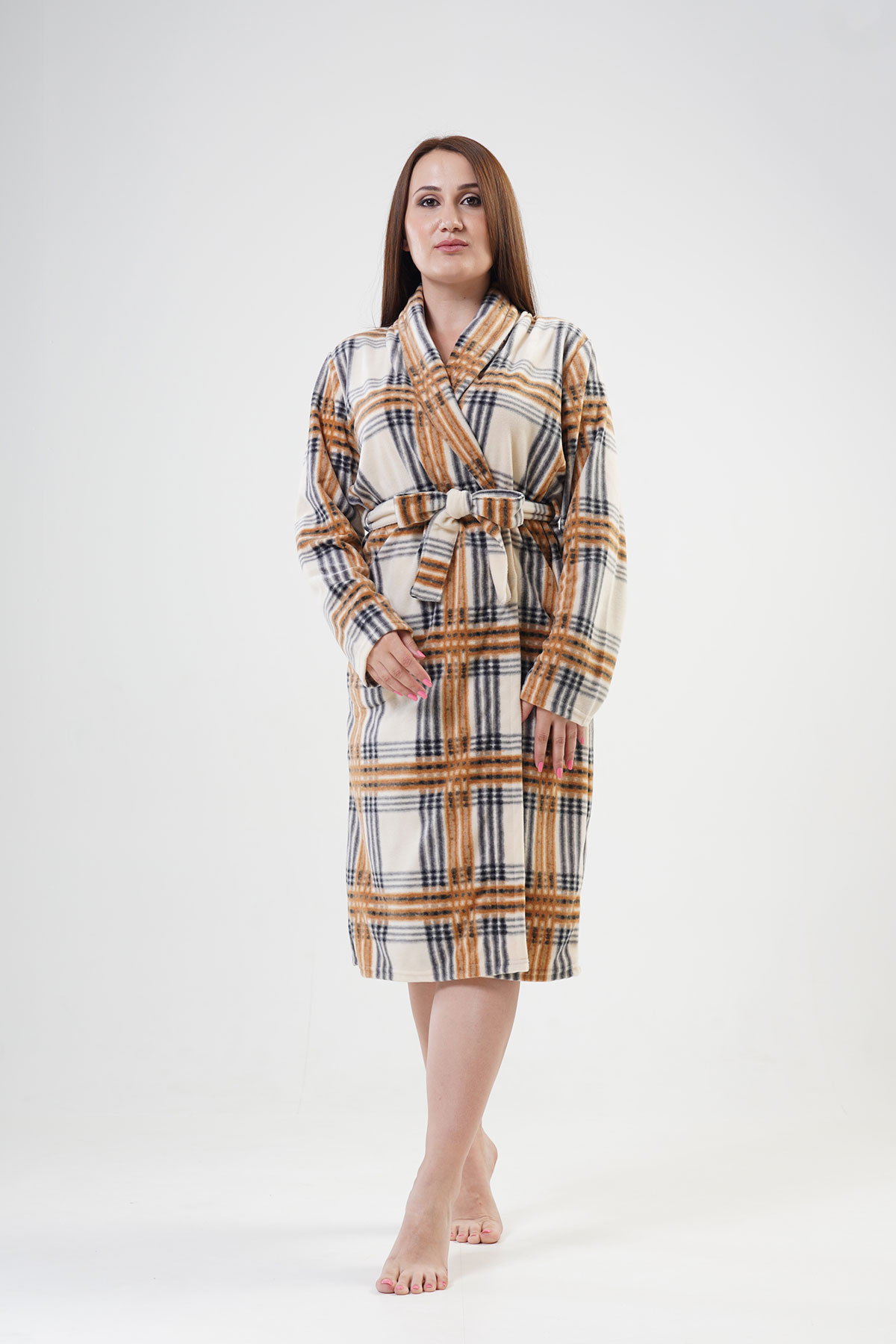 Woman Brown Dressing Gown Woman Brown Dressing Gown