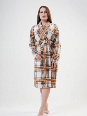 Woman Brown Dressing Gown Woman Brown Dressing Gown