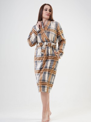 Woman Brown Dressing Gown Woman Brown Dressing Gown
