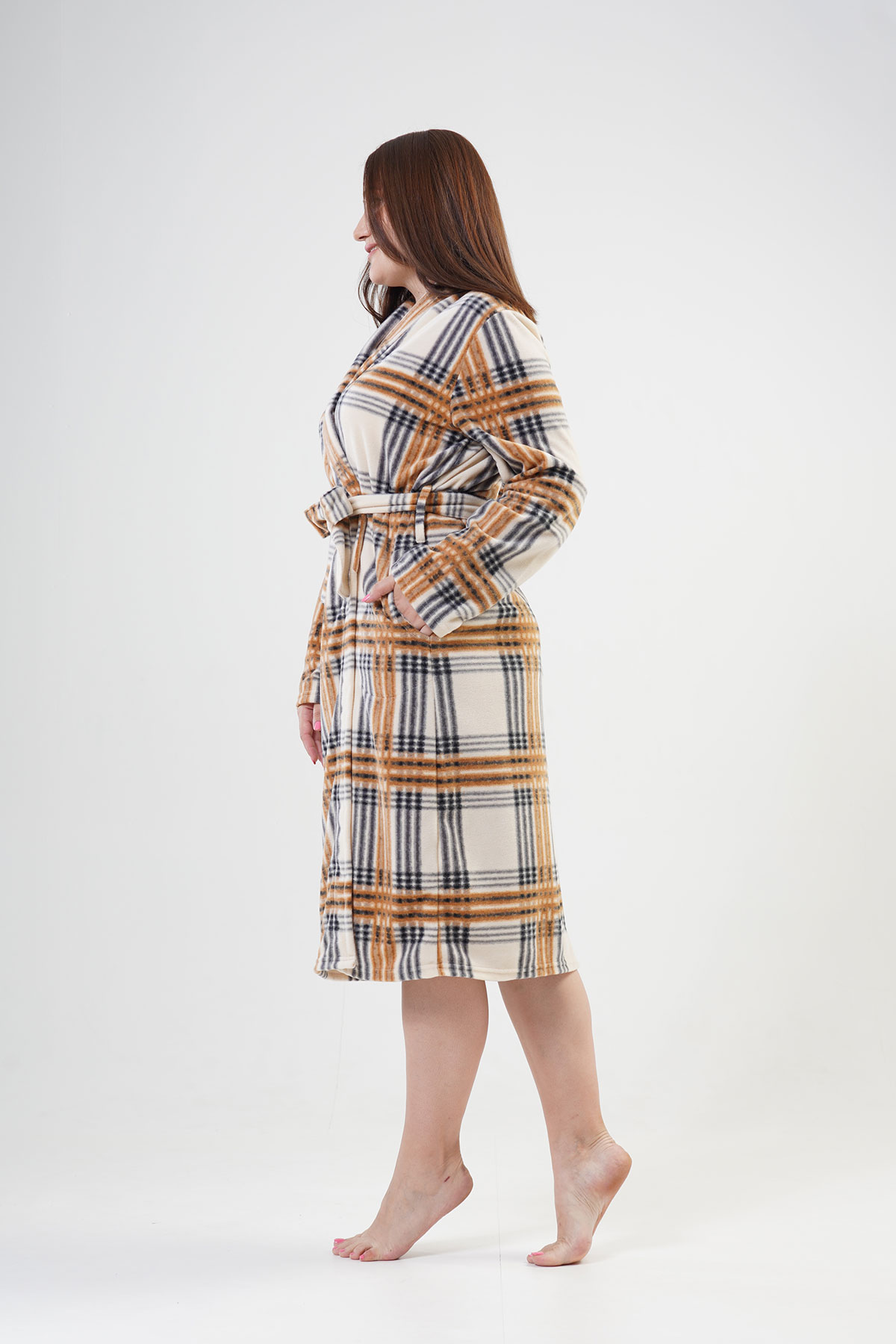 Woman Brown Dressing Gown Woman Brown Dressing Gown