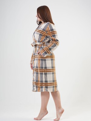 Woman Brown Dressing Gown Woman Brown Dressing Gown