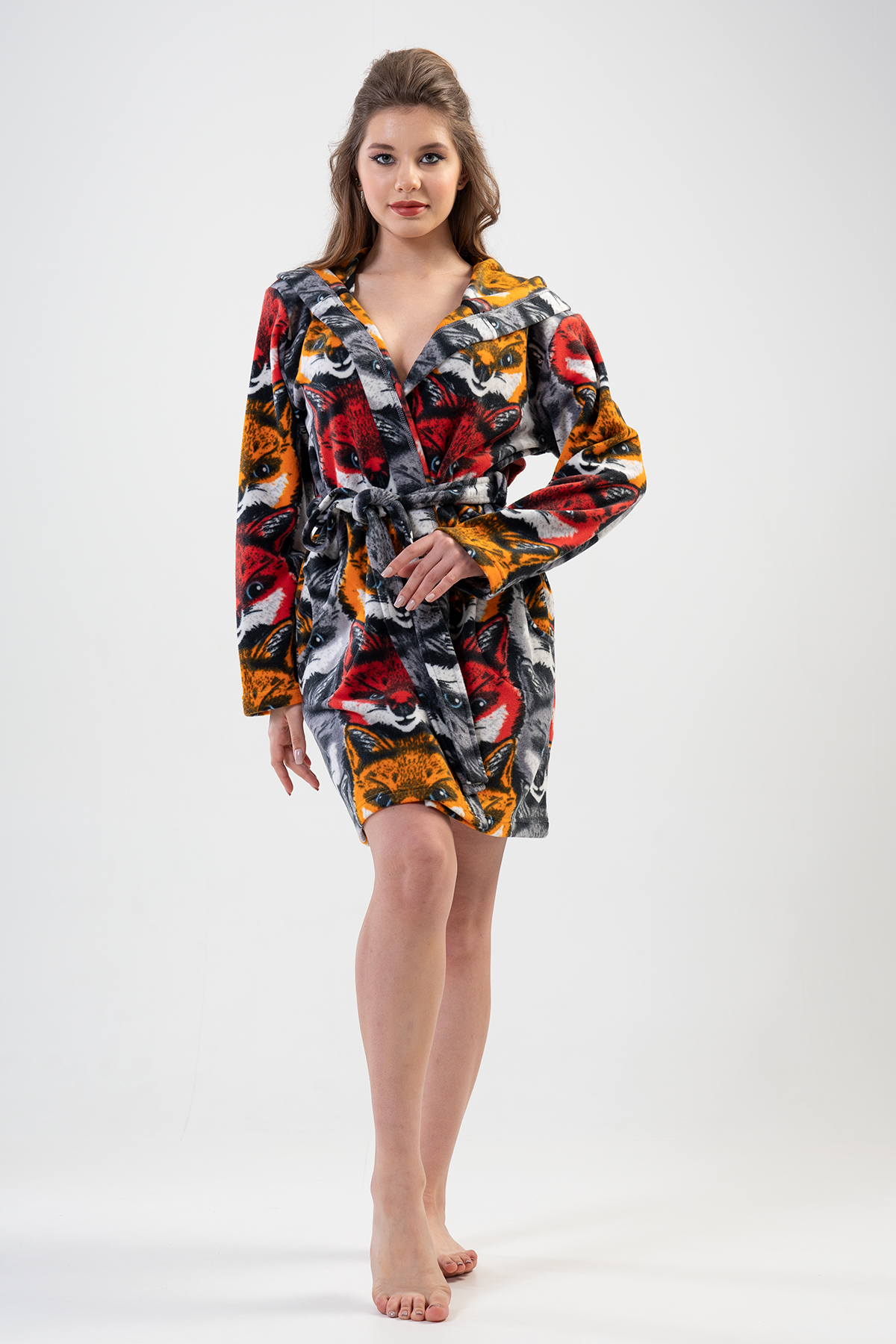 Woman Dark Winter Dressing Gown Woman Dark Winter Dressing Gown