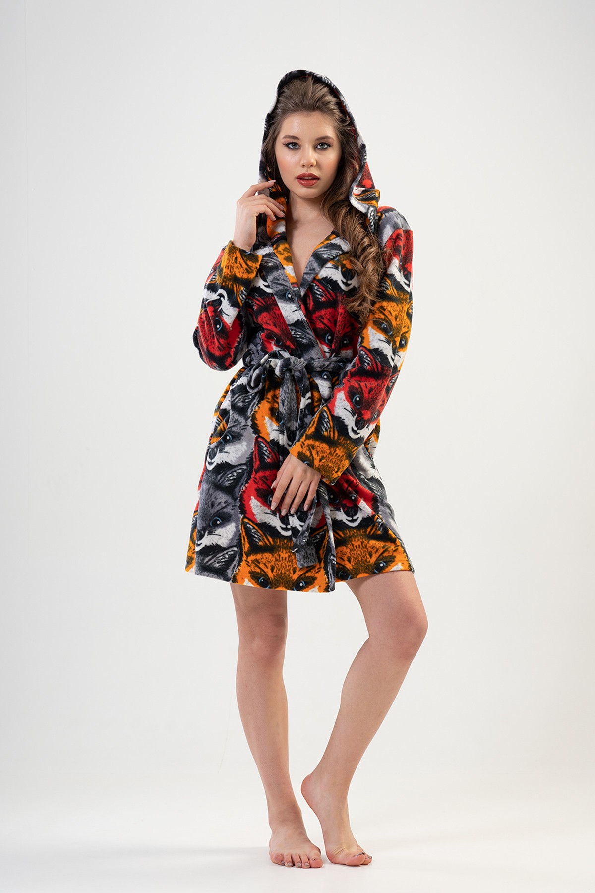 Woman Dark Winter Dressing Gown Woman Dark Winter Dressing Gown