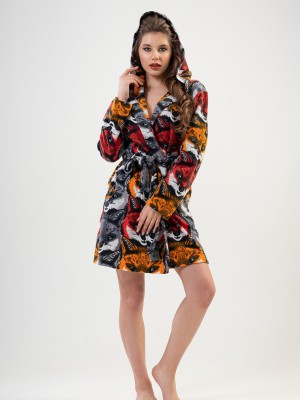 Woman Dark Winter Dressing Gown Woman Dark Winter Dressing Gown