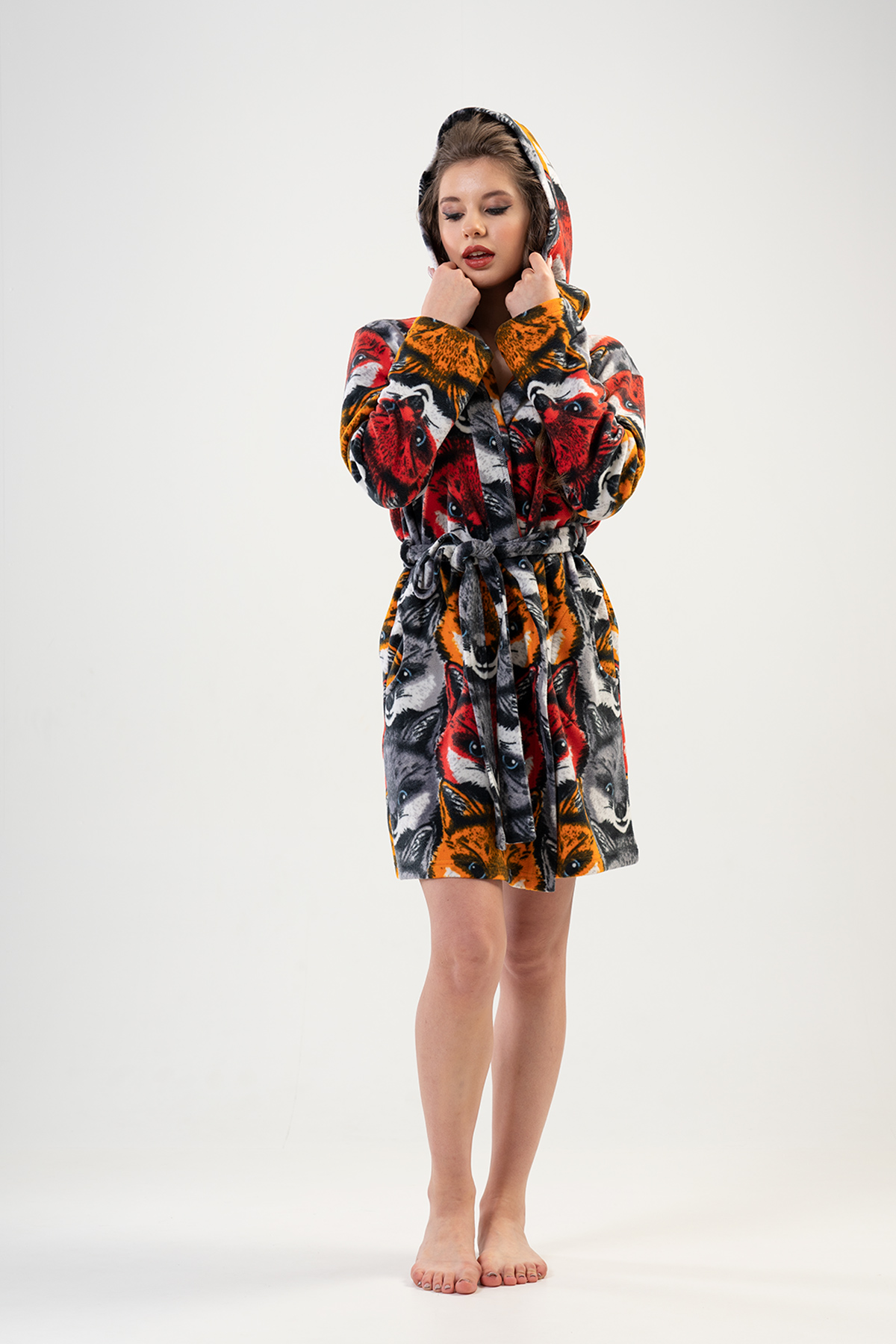 Woman Dark Winter Dressing Gown Woman Dark Winter Dressing Gown