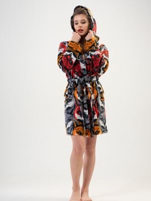 Woman Dark Winter Dressing Gown Woman Dark Winter Dressing Gown