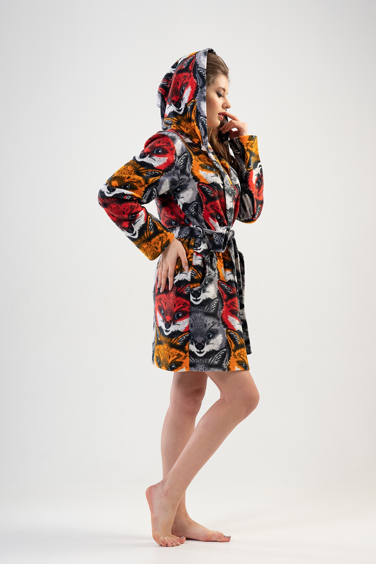 Woman Dark Winter Dressing Gown Woman Dark Winter Dressing Gown