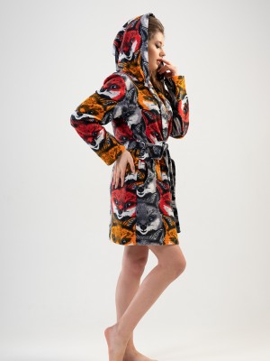 Woman Dark Winter Dressing Gown Woman Dark Winter Dressing Gown