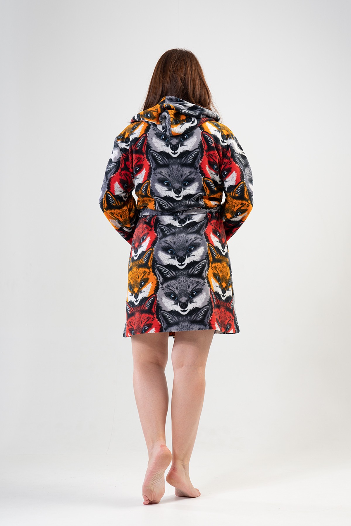 Woman Big Size Dark Winter Dressing Gown Woman Big Size Dark Winter Dressing Gown
