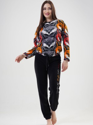 Woman Fleece Wolf Pyjama Set Woman Fleece Wolf Pyjama Set