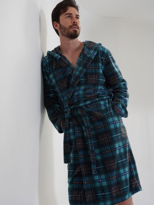Man Silver Pine Dressing Gown Man Silver Pine Dressing Gown