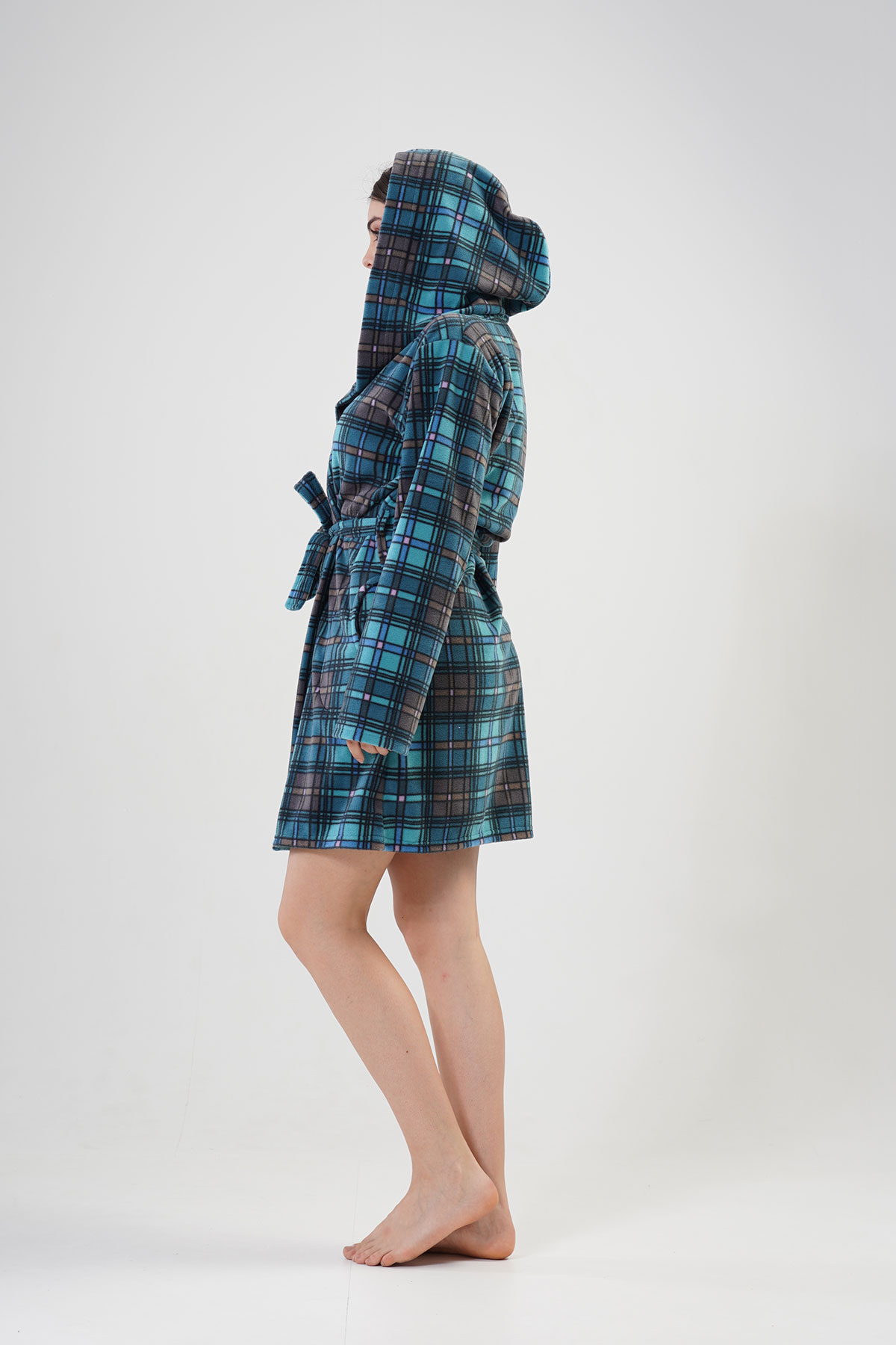 Woman Fleece Pine Dressing Gown Woman Fleece Pine Dressing Gown