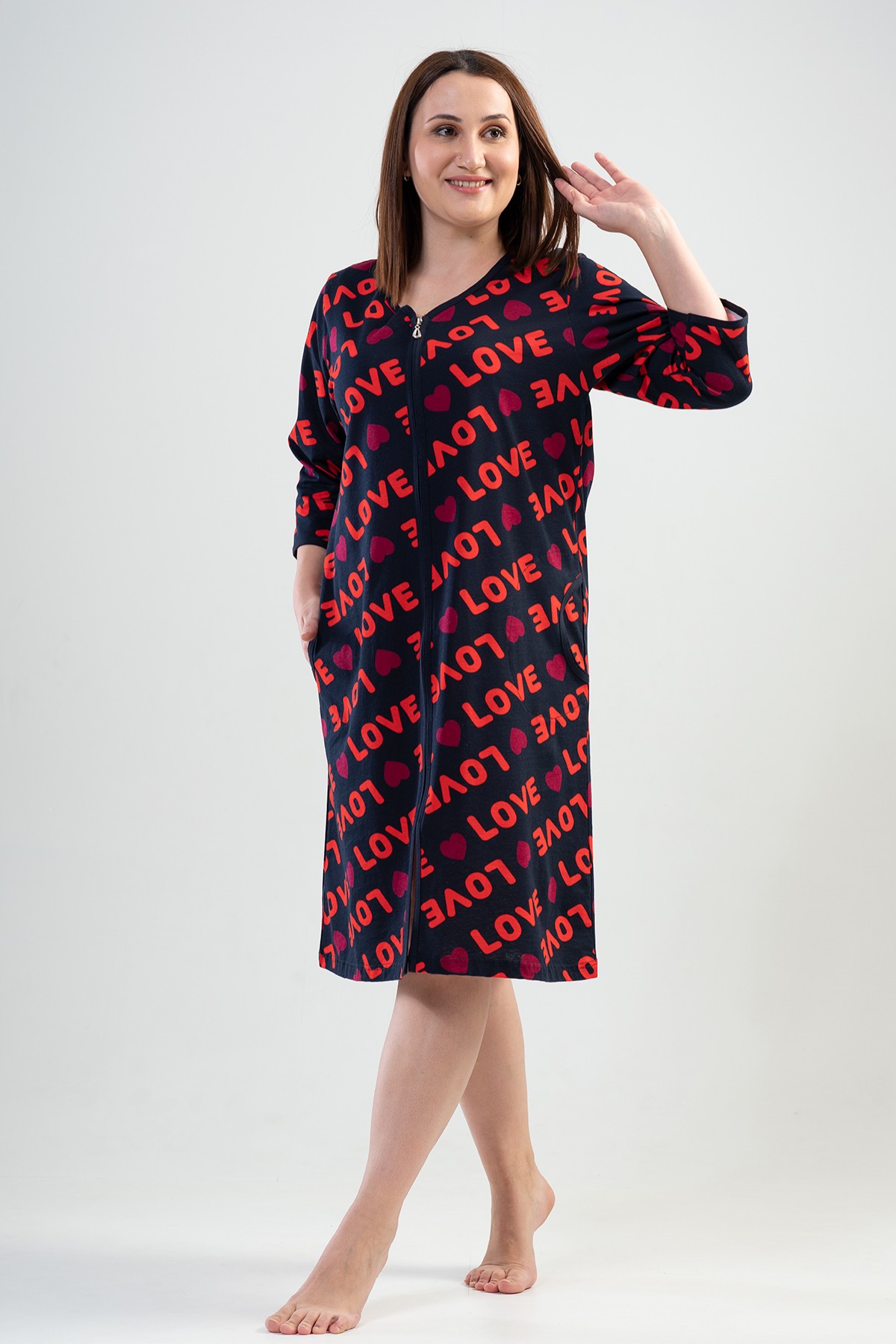 Woman Big Size Love You Homedress Woman Big Size Love You Homedress