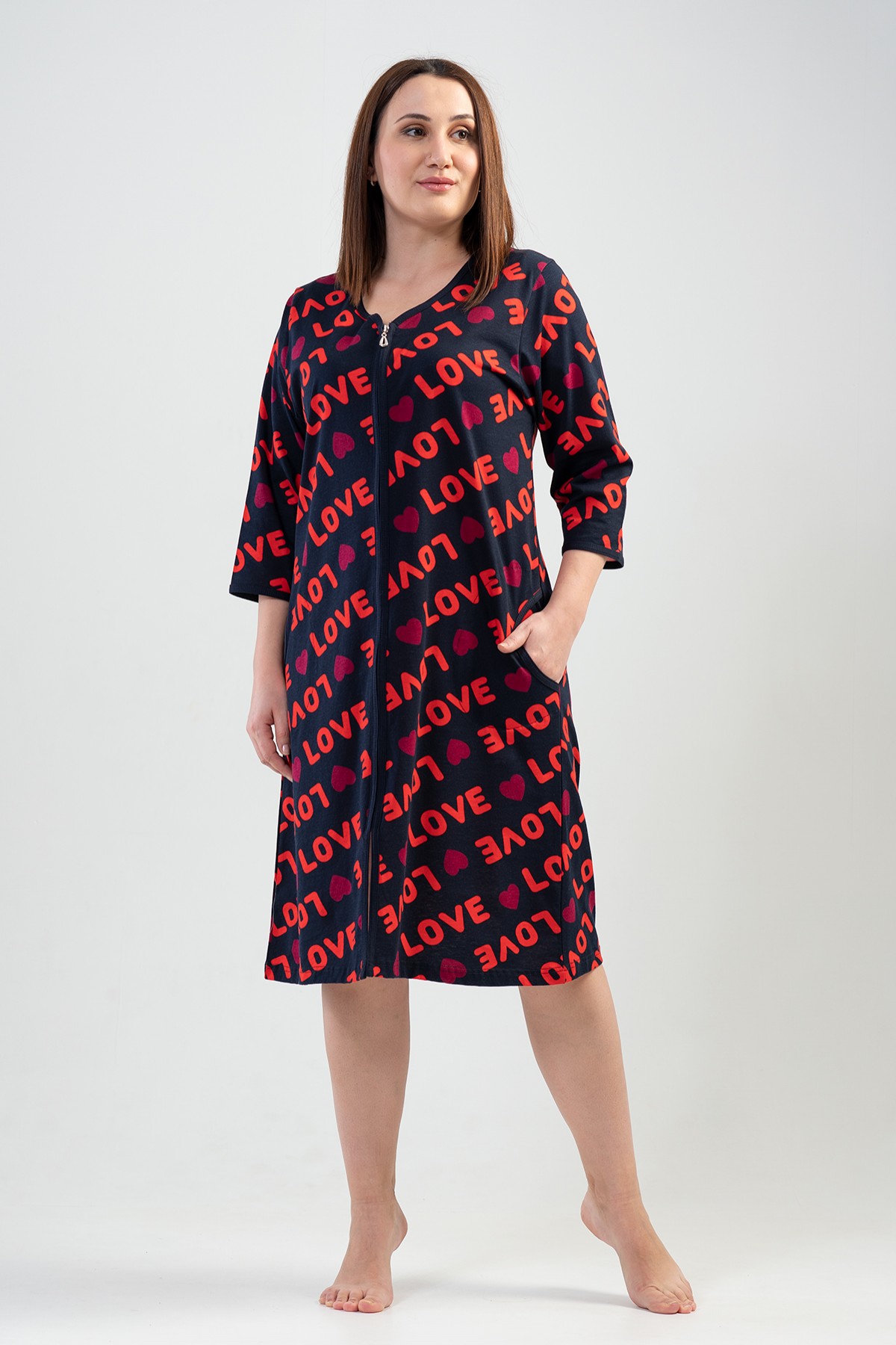 Woman Big Size Love You Homedress Woman Big Size Love You Homedress